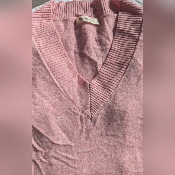Woolovers Cashmere & Merino Wool Tunic Sweater Light Pink Large Large (US 12/14) - Picture 7 of 13